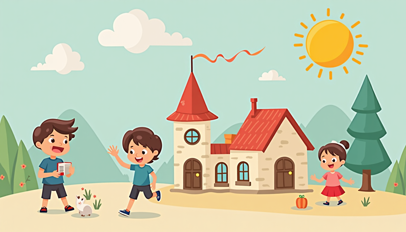 Copii fericiți jucându-se într-o grădiniță modernă din Ploiești